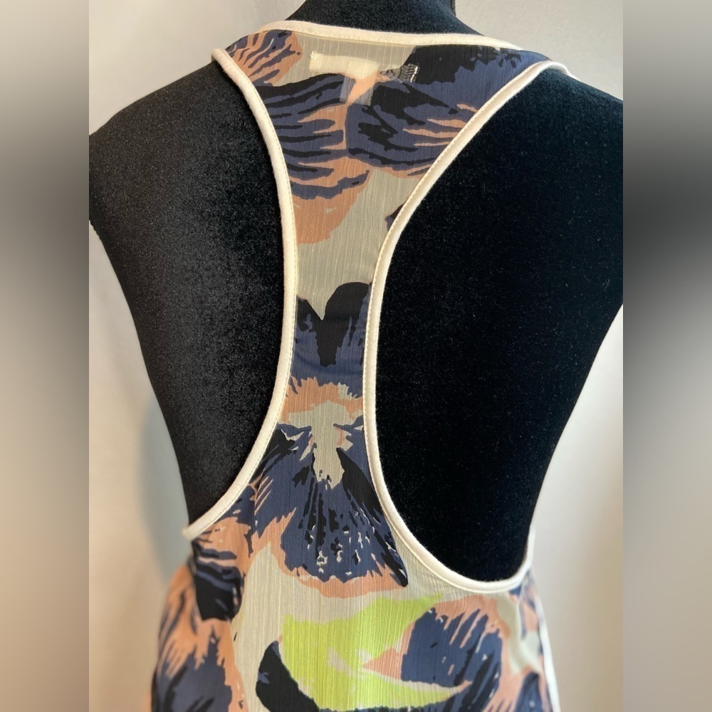 Volcom~NWT~Genuine Racerback Tank Top~Printed Back~High-Low Hem~Size S/P/10 - Picture 11 of 14